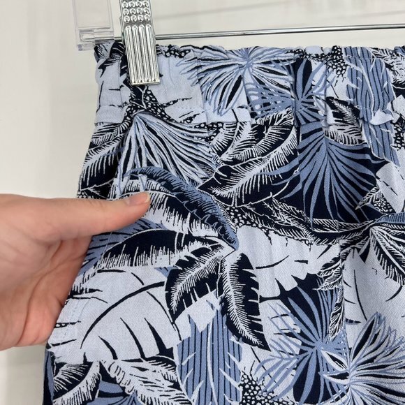 Aerie Blue Palm Tropical Hawaiian Print Beach & Beyond Breezy Shorts Size XS - Picture 3 of 9